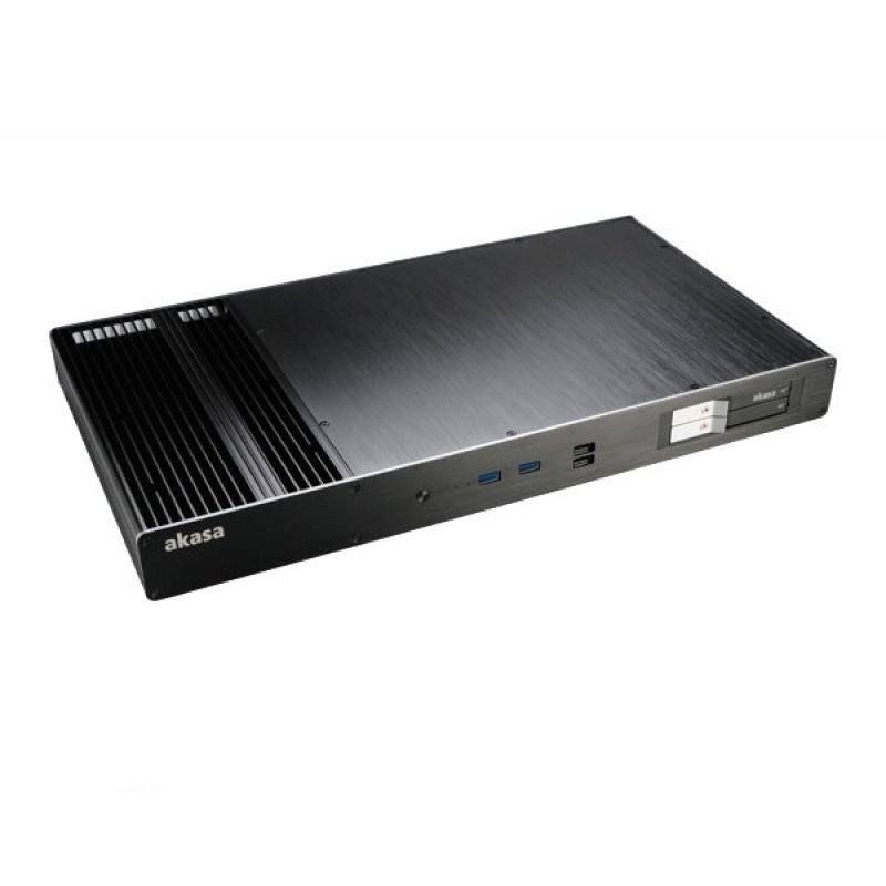 Akasa compatible Galileo TU Thin-Mini-ITX 1U Gehäuse, OEM - schwarz
