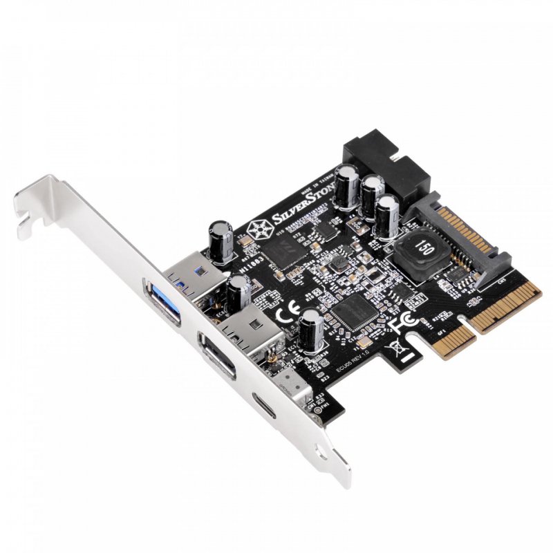 Silverstone SST-ECU05, 1x USB3.1 Typ-C + 2x USB3.0 + 2x intern USB3.0 - PCIe