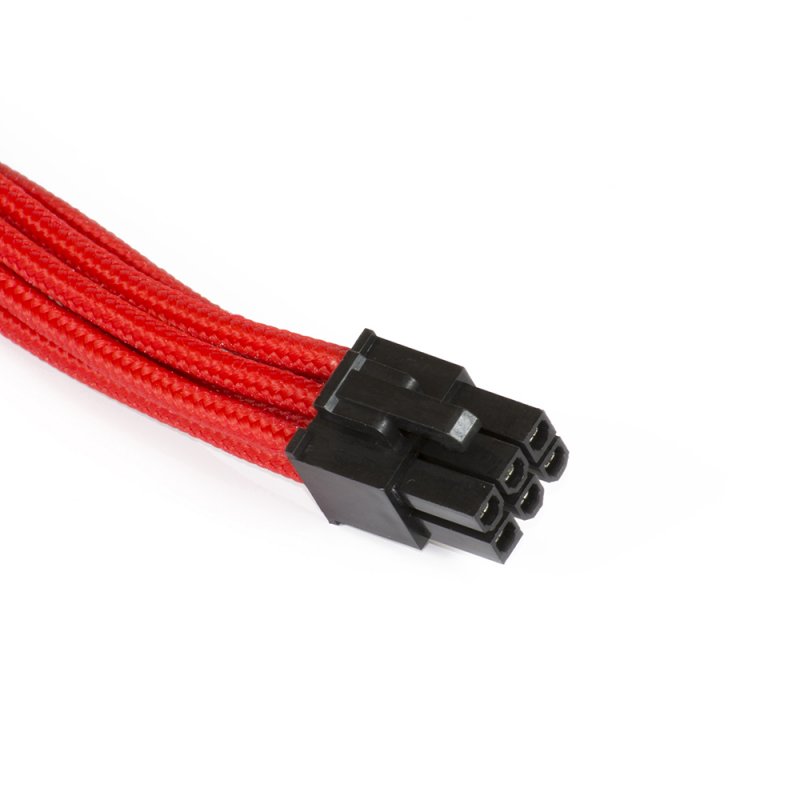 PHANTEKS 6+2-Pin PCIe Verlängerung 50cm - sleeved schwarz/rot
