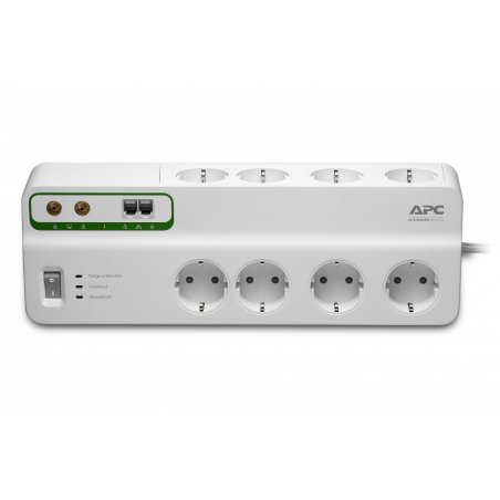 APC PMF83VT-GR surge protector White 8 AC outlet(s) 230 V 3 m