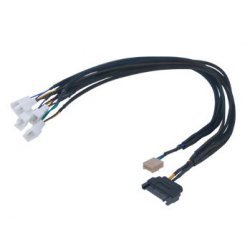 Akasa compatible Flexa FP5S PWM Verteiler-Kabel (5 Lüfter) - gesleevt, 45cm