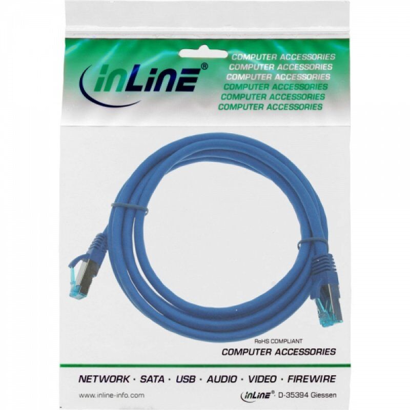 InLine 4043718088744 networking cable Blue 5 m Cat6a S/FTP (S-STP)