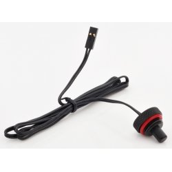Bitspower Verschlussstopfen mit Temperatur Sensor G1/4 Zoll IG - 90 cm, carbon schwarz