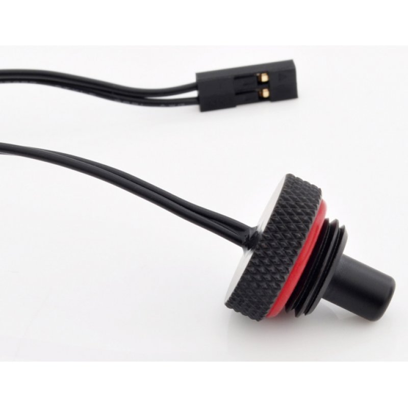 Bitspower Verschlussstopfen mit Temperatur Sensor G1/4 Zoll IG - 90 cm, carbon schwarz