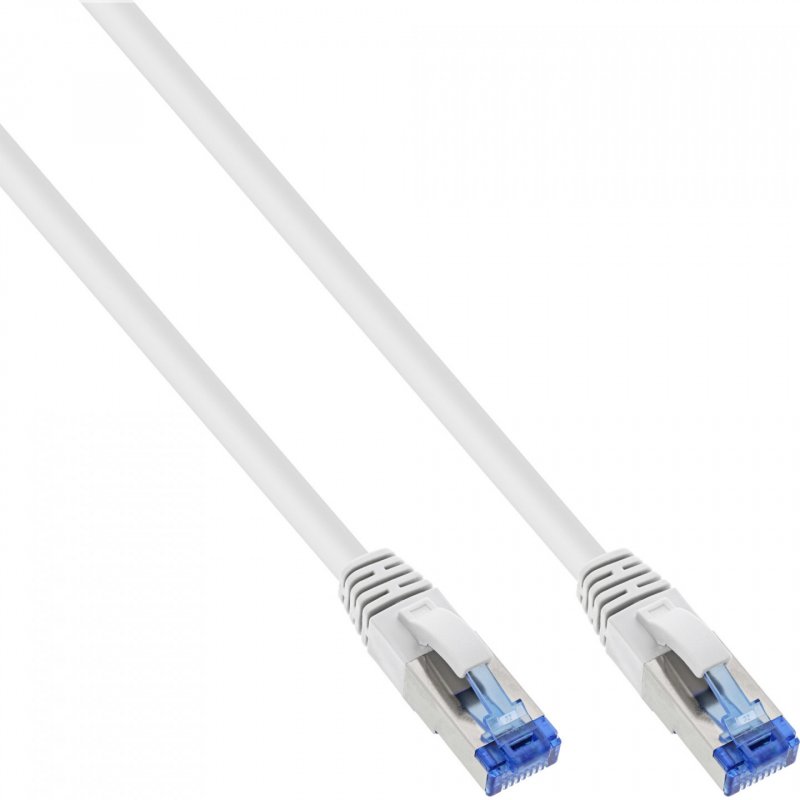 InLine compatible Patchkabel Cat.6A, S/FTP (PiMf), 500MHz, weiß - 1m