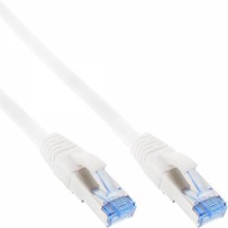 InLine compatible Patchkabel Cat.6A, S/FTP (PiMf), 500MHz, weiß - 1,5m