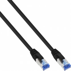 InLine compatible Patchkabel Cat.6A, S/FTP (PiMf), 500MHz, schwarz - 1,5m