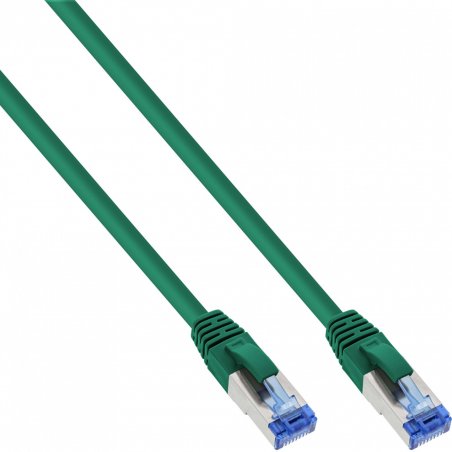 InLine compatible Patchkabel Cat.6A, S/FTP (PiMf), 500MHz, grün - 2m