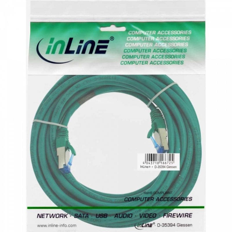 InLine 4043718088706 câble de réseau Vert 10 m Cat6a S/FTP (S-STP)