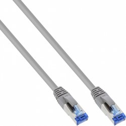 InLine compatible Patchkabel Cat.6A, S/FTP (PiMf), 500MHz, grau - 3m