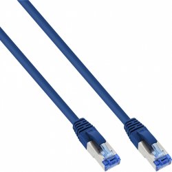 InLine compatible Patchkabel Cat.6A, S/FTP (PiMf), 500MHz, blau - 1,5m