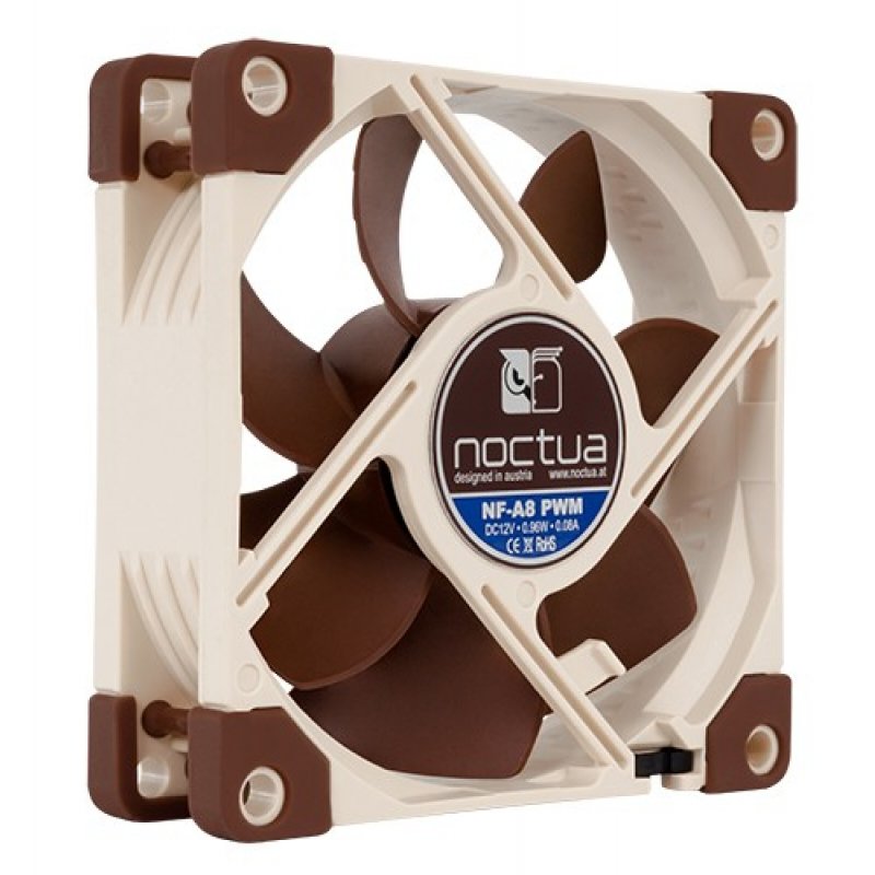 Noctua NF-A8 PWM système de refroidissement d’ordinateur Boitier PC Ventilateur 8 cm Beige, Marron