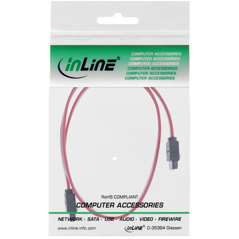 InLine 27303 câble SATA 0,3 m Rouge
