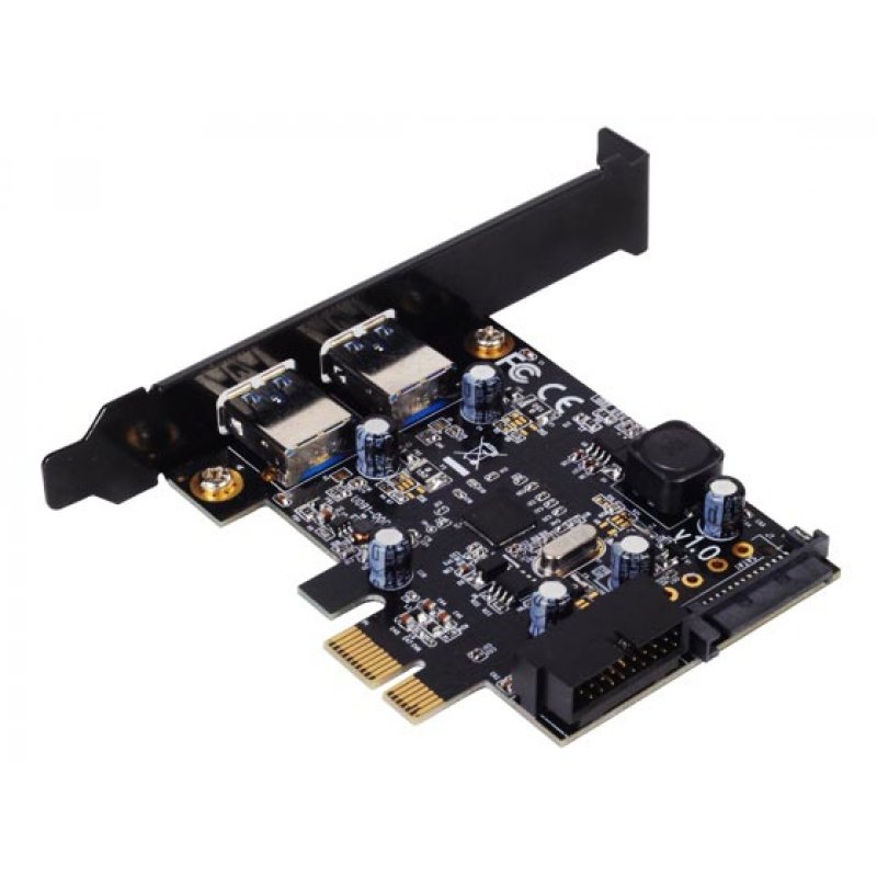 Silverstone SST-EC04-E PCIe-Karte fur 2 int./ext. USB-3.0-Ports