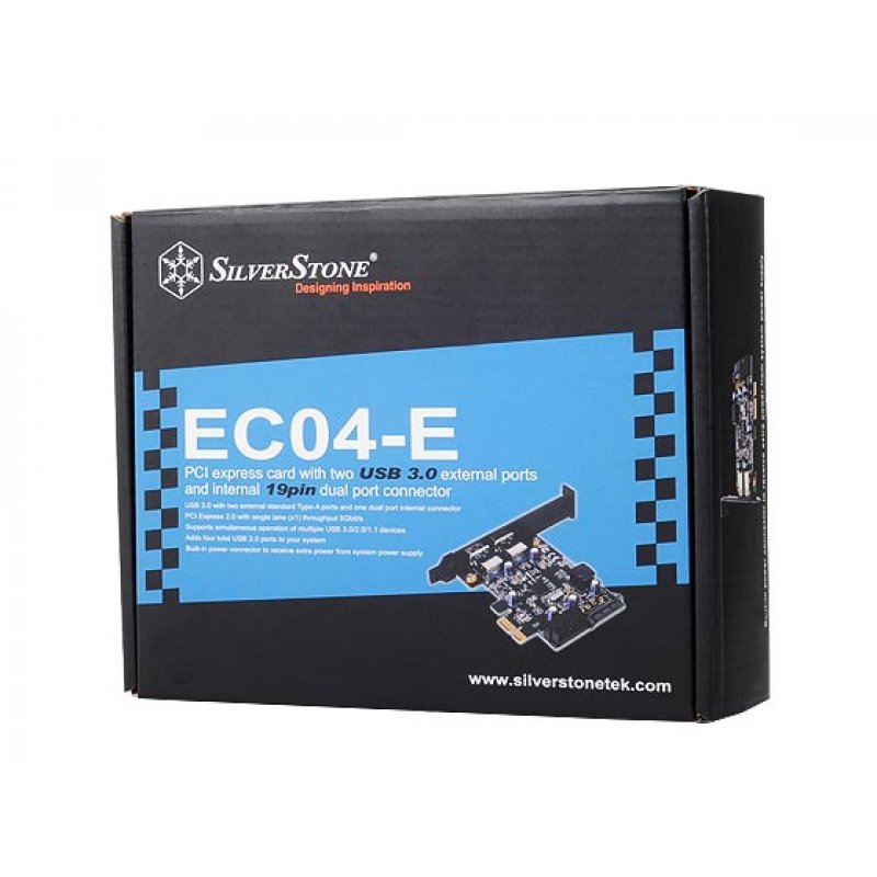 Silverstone EC04-E carte et adaptateur d'interfaces Interne USB 3.2 Gen 1 (3.1 Gen 1)