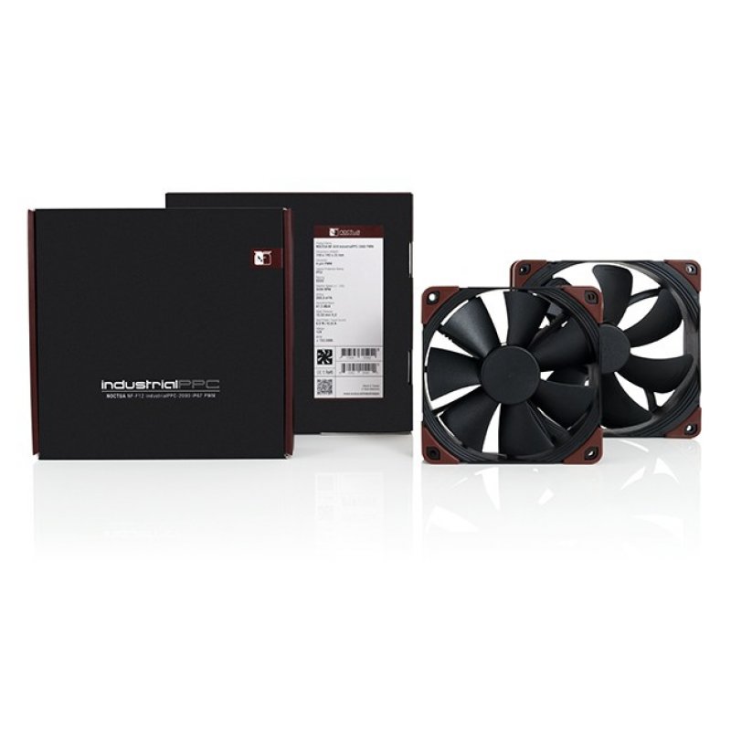 Noctua NF-F12 IndustrialIPPC-2000 Boitier PC Ventilateur 12 cm Noir, Marron