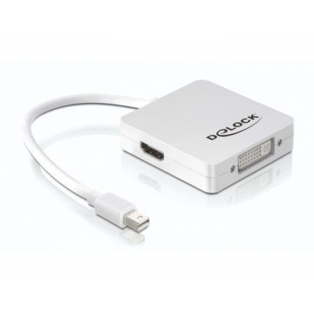 DeLOCK 61768 câble vidéo et adaptateur 0,24 m Mini DisplayPort DisplayPort + DVI + HDMI Blanc