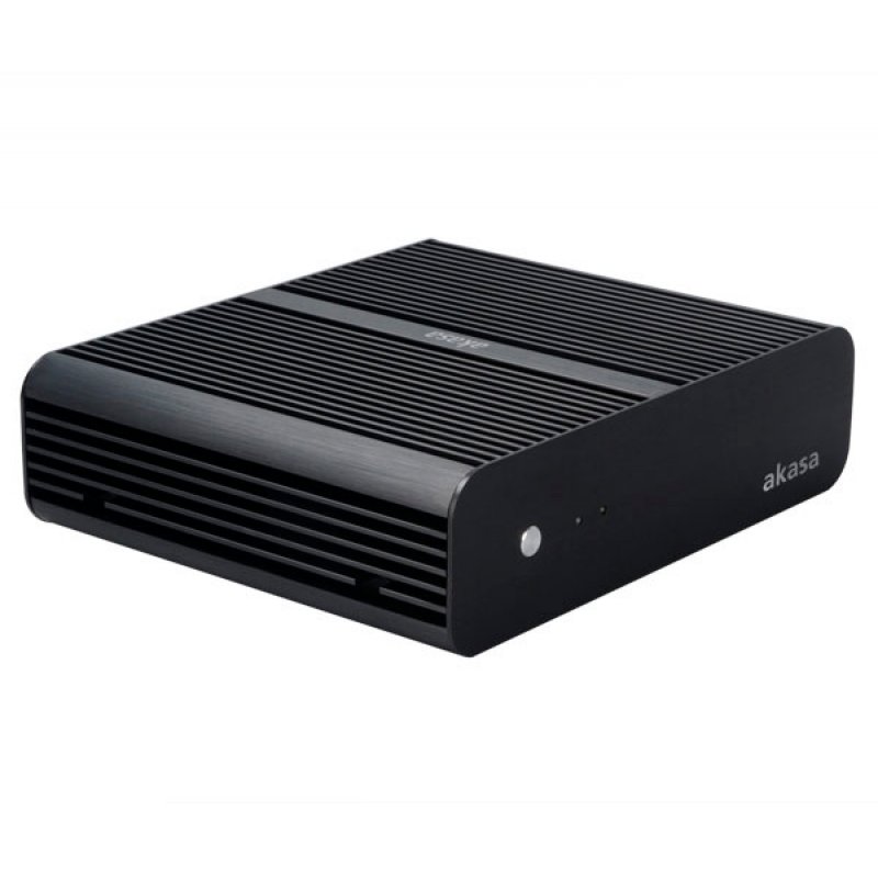 Akasa compatible Euler Fanless Thin-Mini-ITX Gehäuse, OEM - schwarz