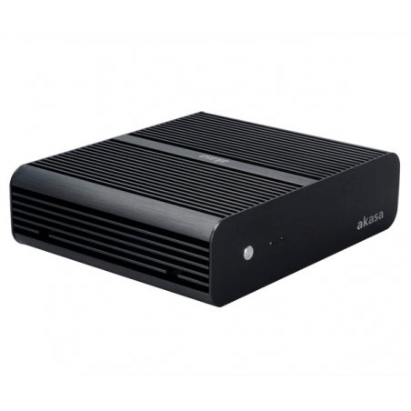 Akasa compatible Euler Fanless Thin-Mini-ITX Gehäuse, OEM - schwarz