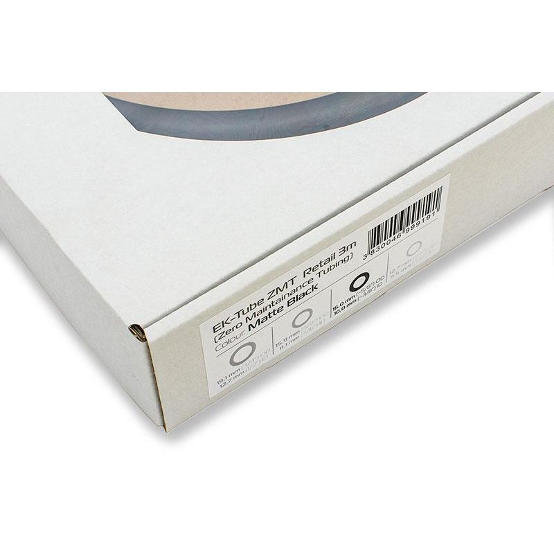 EK Water Blocks compatible EK-Tube ZMT Schlauch 16/10 mm - mattschwarz, 3m