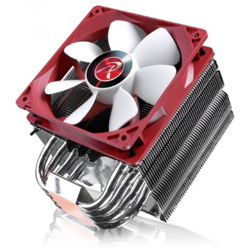 RAIJINTEK Themis Evo Processeur Refroidisseur 12 cm Métallique, Rouge, Blanc