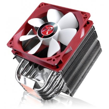 RAIJINTEK Themis Evo Processor Cooler 12 cm Metallic, Red, White