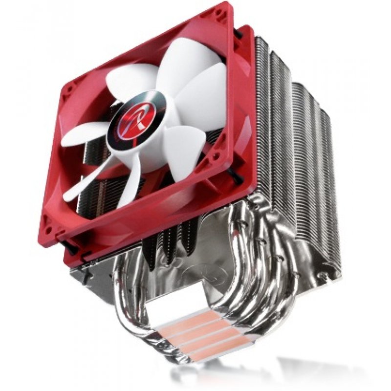 RAIJINTEK Themis Evo Processor Cooler 12 cm Metallic, Red, White