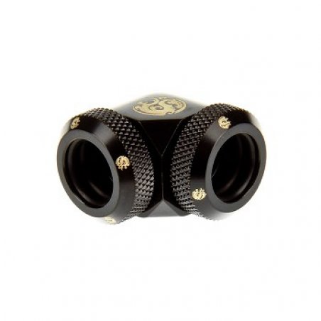 Bitspower Multi-Link Adapter 90 Grad 12mm AD auf 12mm AD Hardtube - schwarz matt