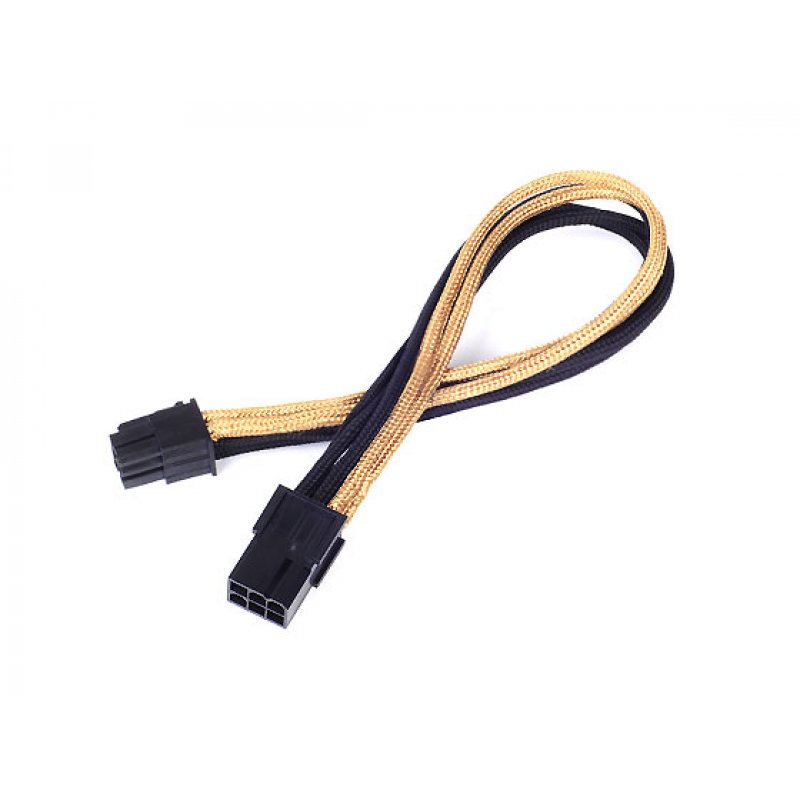 Silverstone 6-Pin-PCIe zu 6-Pin-PCIe Câble 250mm - noir/gold