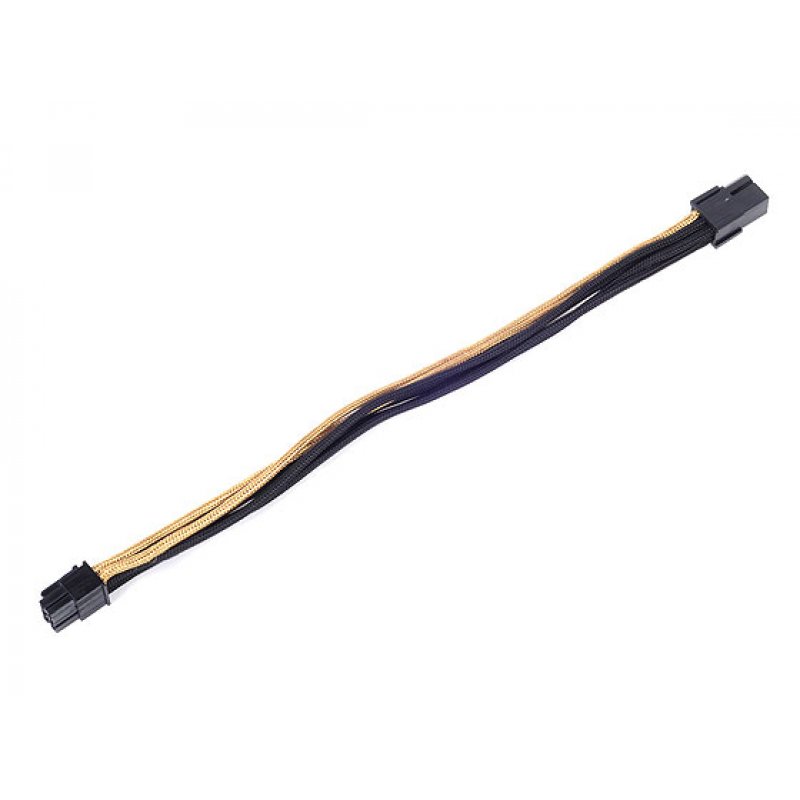 Silverstone 6-Pin-PCIe zu 6-Pin-PCIe Câble 250mm - noir/gold