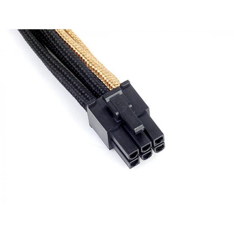 Silverstone 6-Pin-PCIe zu 6-Pin-PCIe Câble 250mm - noir/gold