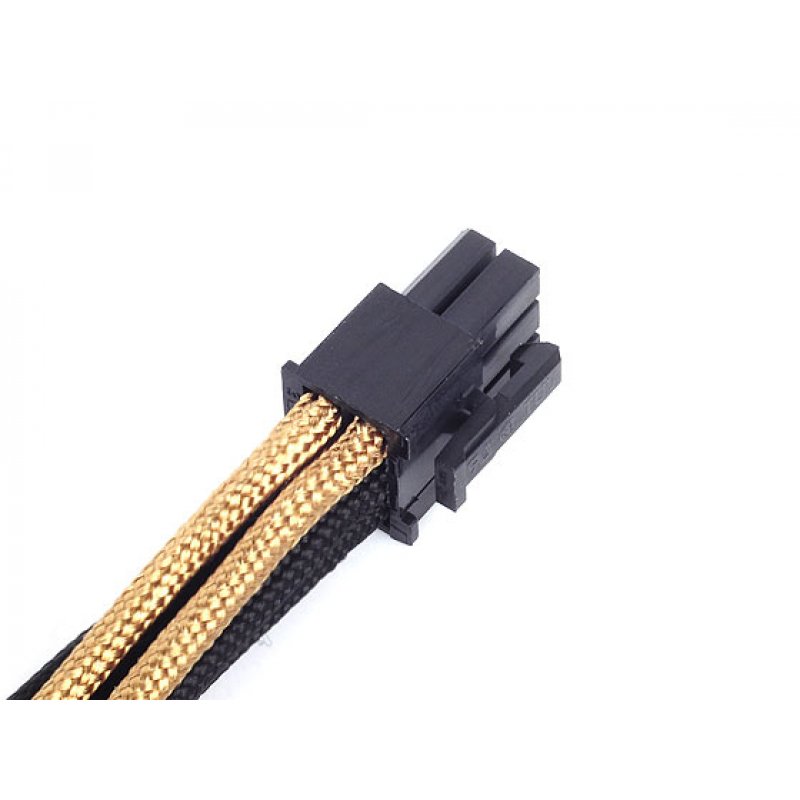 Silverstone 6-Pin-PCIe zu 6-Pin-PCIe Câble 250mm - noir/gold