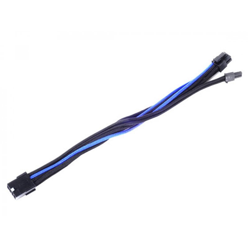Silverstone PCI-8-Pin zu PCIe-6+2-Pin Kabel, 250mm - schwarz/blau