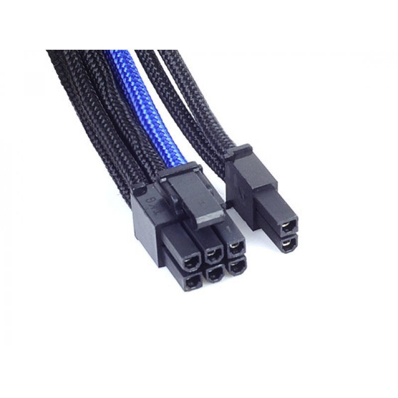 Silverstone PCI-8-Pin zu PCIe-6+2-Pin Kabel, 250mm - noir/bla