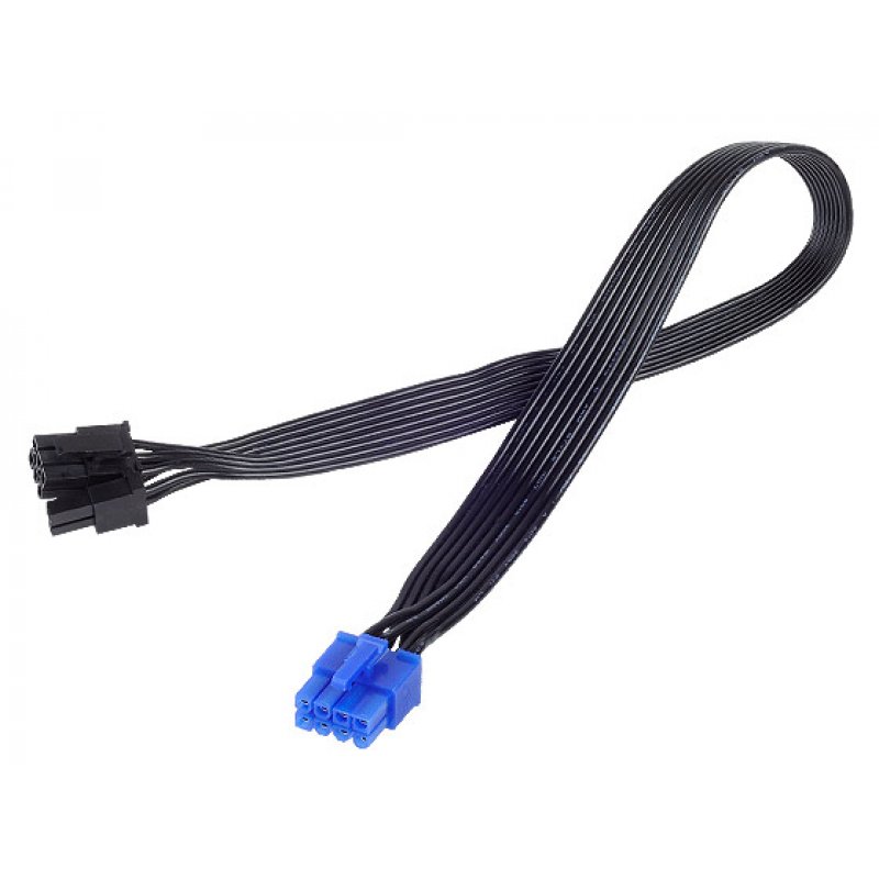 Silverstone kurzes Netzteil-Kabelset für Strider, flachband - schwarz