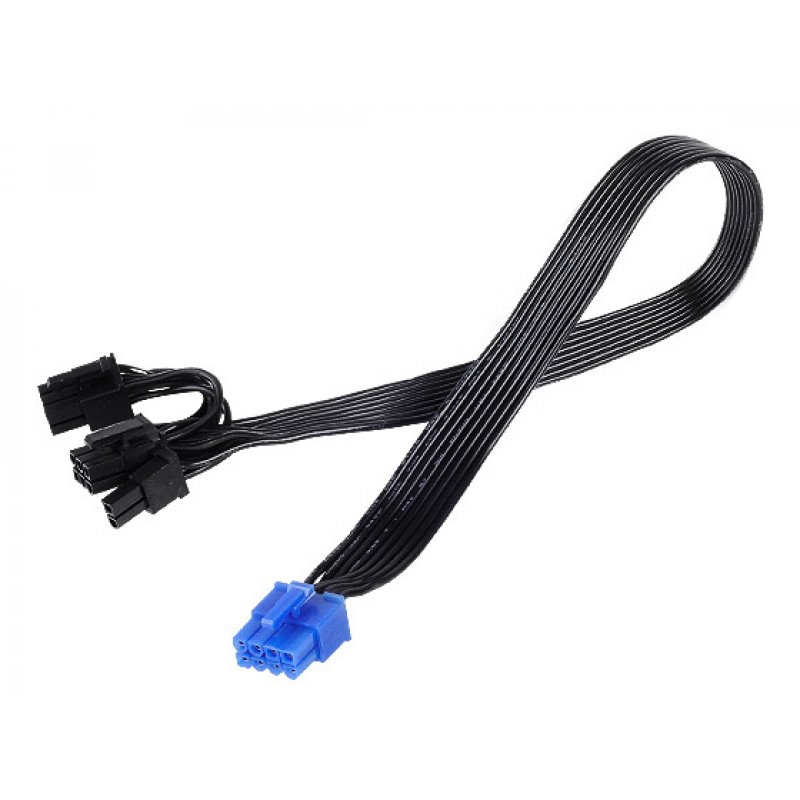 Silverstone kurzes Netzteil-Kabelset für Strider, flachband - schwarz