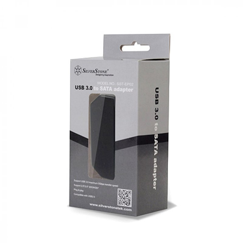 Silverstone SST-EP02B USB 3.0 zu SATA Adapter - noir