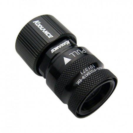 Koolance compatible QD3 Schnellverschluss gerade weiblich auf 19/13mm - no-spill, schwarz