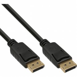 InLine compatible 4K (UHD) DisplayPort Kabel, schwarz - 2m