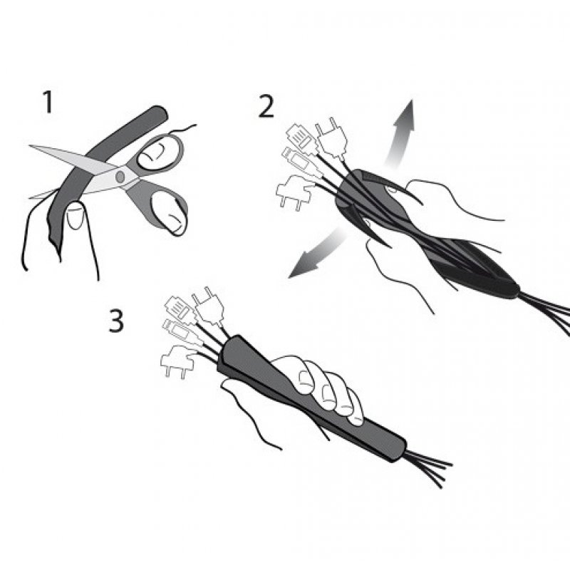 Label-the-cable CABLE TUBE cable tie Polyester Black 1 pc(s)