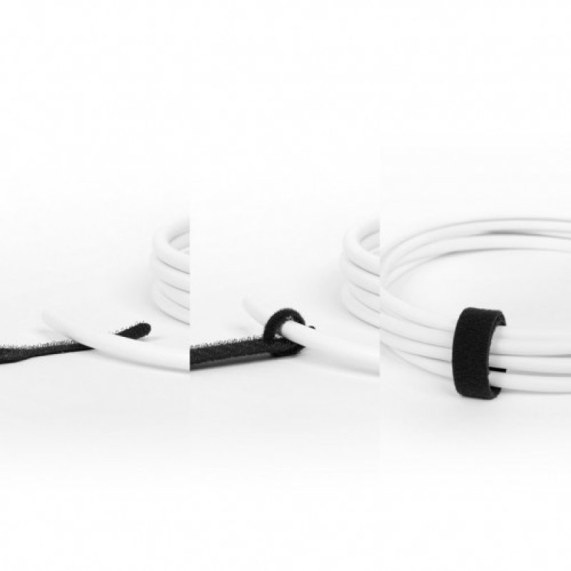 LABEL THE CABLE compatible Basic Klettbinder 10er Set - schwarz