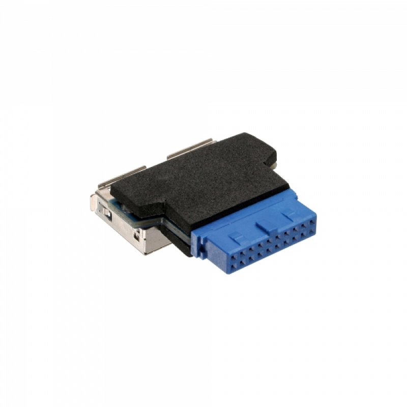 InLine 33444I 2x USB A USB 3.0 (19pin) Noir, Bleu
