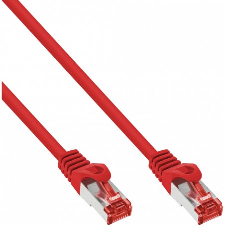 InLine compatible Patchkabel Cat.6, S/FTP (PiMf), 250MHz, rot - 2m
