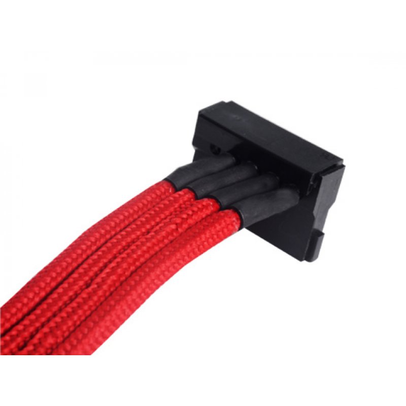 Silverstone 4-Pol-Molex auf 4x SATA Verlangerung - 300mm rouge