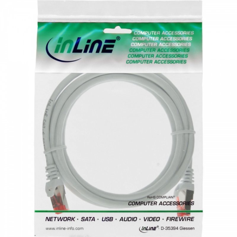 InLine compatible 3m Cat.6 Patchkabel 1000 Mbit RJ45 - blanc