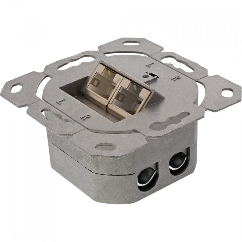 InLine Cat.6 Wall Outlet Box surface or flush mount 2x RJ45 horizontal