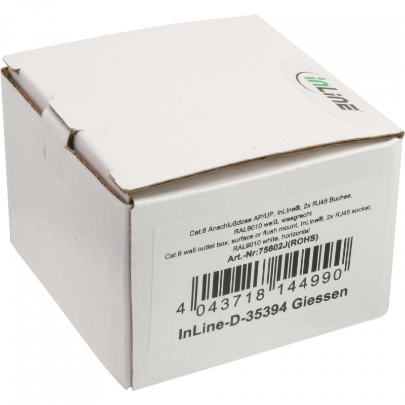 InLine 75602J boitier de prise de courant Blanc