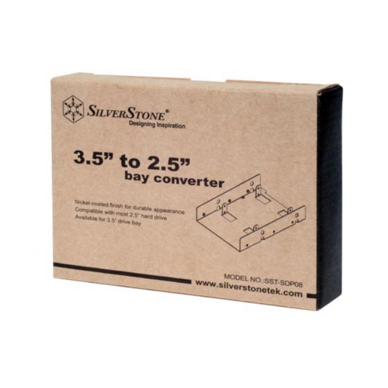 Silverstone SST-SDP08B Bay Converter 3,5 to 2x 2,5 Zoll - black