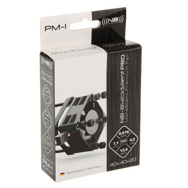 Noiseblocker compatible BlackSilent Pro Fan PM1 - 40mm