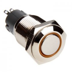 DimasTech compatible Vandalismusschalter/-taster 16mm - Silverline - orange